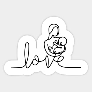 Mother Love Baby Sticker